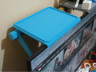 dual function monitor shelf