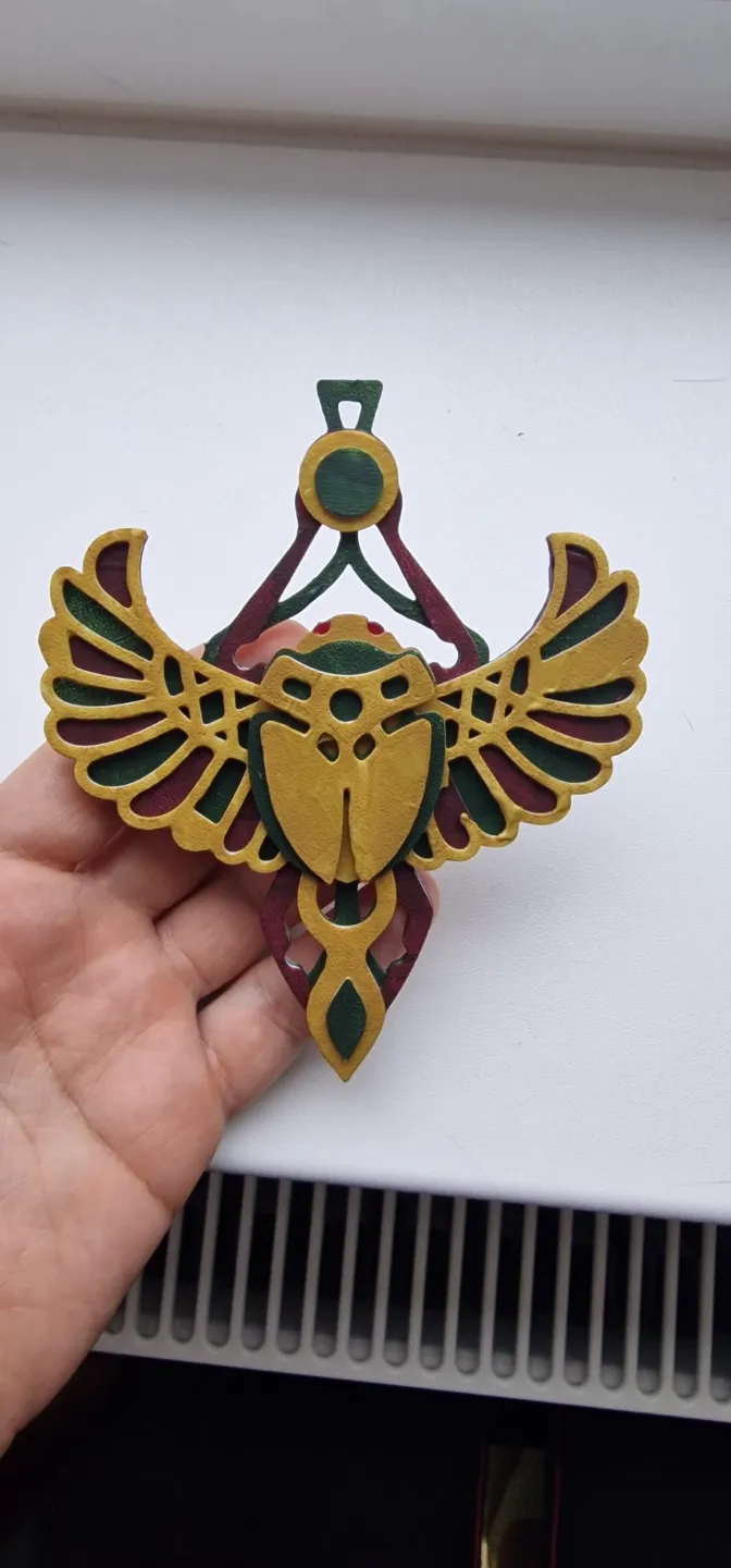 Egyptian Scarab - 3D layered cut 