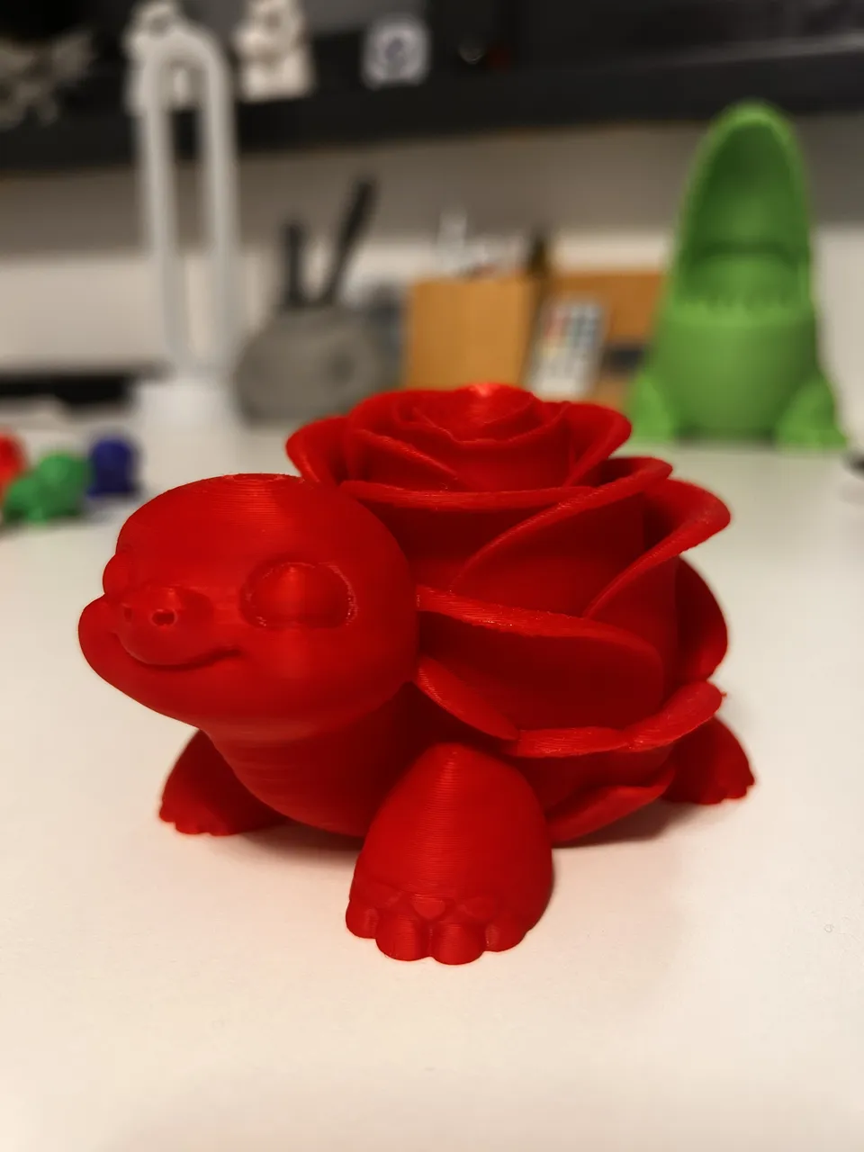 Valentine Turtle Holding a Rose – Cute Gift view 2