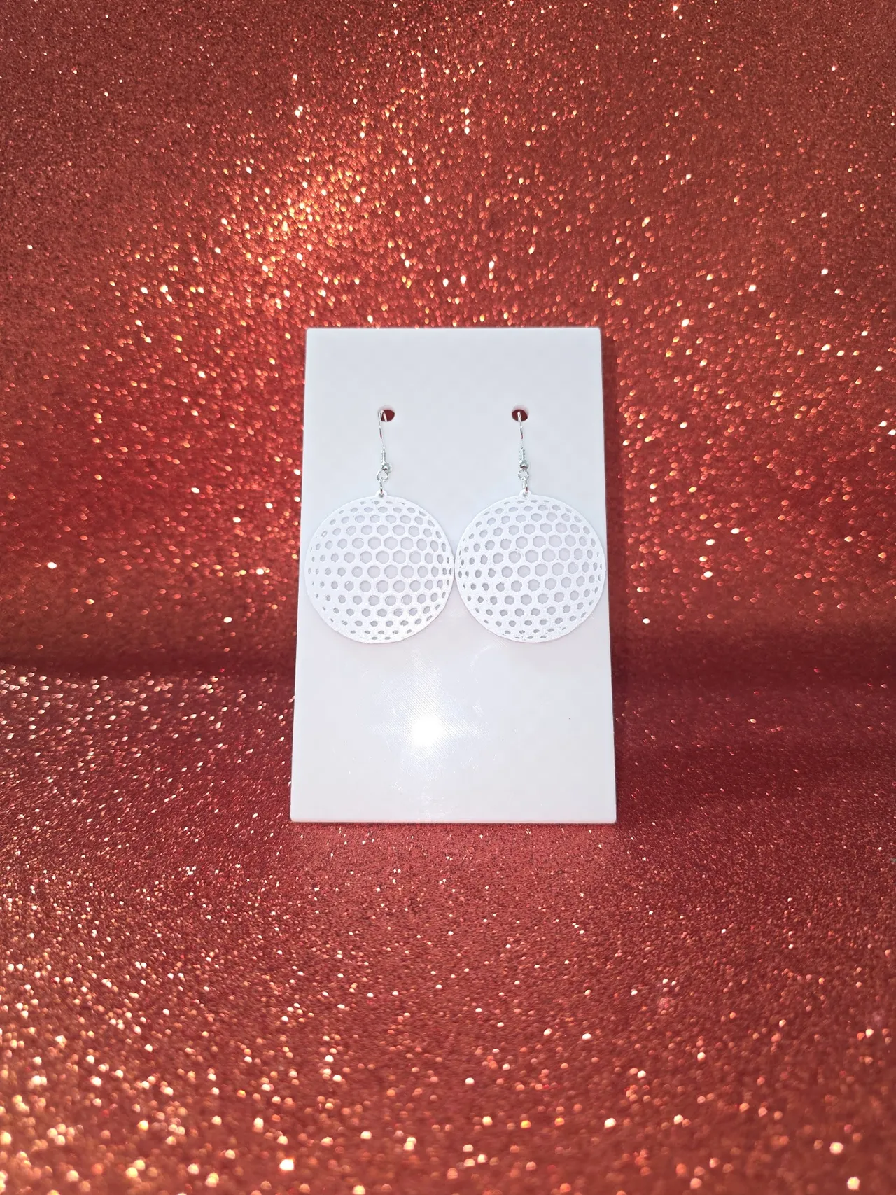 Multidimensional circle earrings view 2