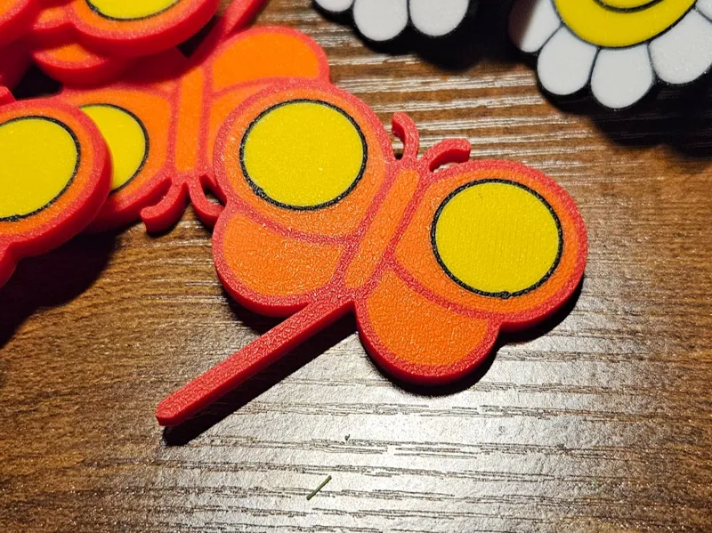 Multicolor Butterfly cupcake topper - Art