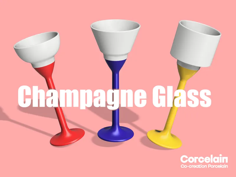 Champagne Flute Adapter - Corcelain