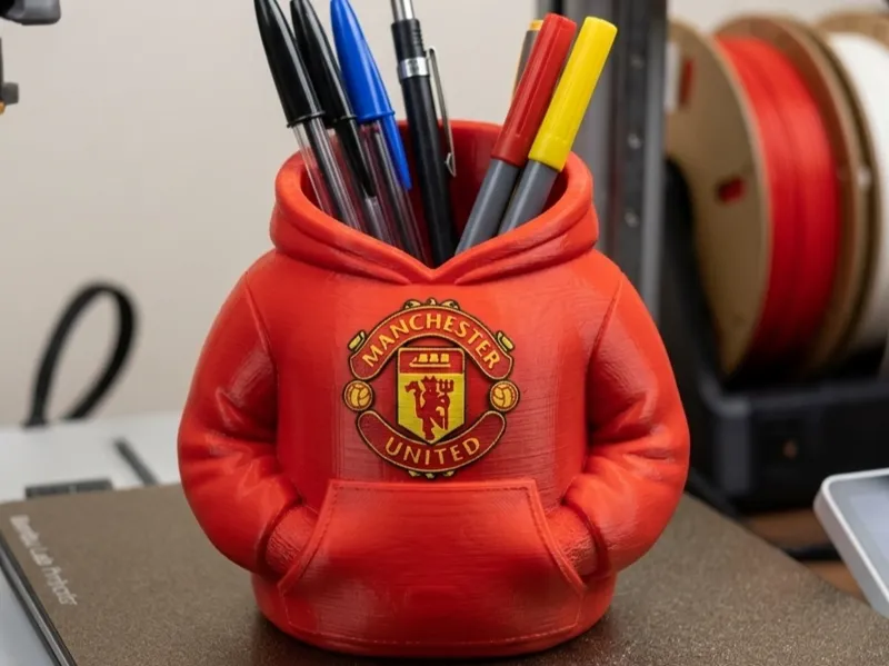 MANCHESTER UNITED HOODIE PEN HOLDER / ORGANIZER