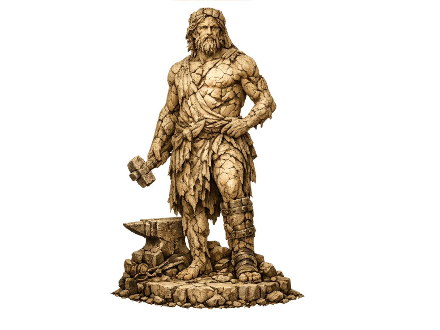 Hephaestus  greek statue Broken gods 9 of 10