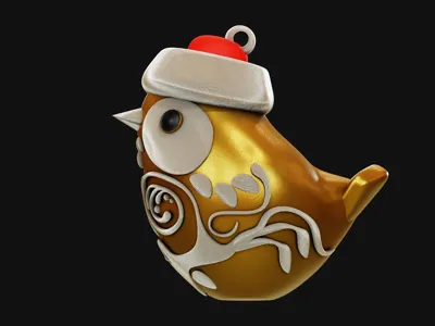 Christmas Tree Bird Ornament