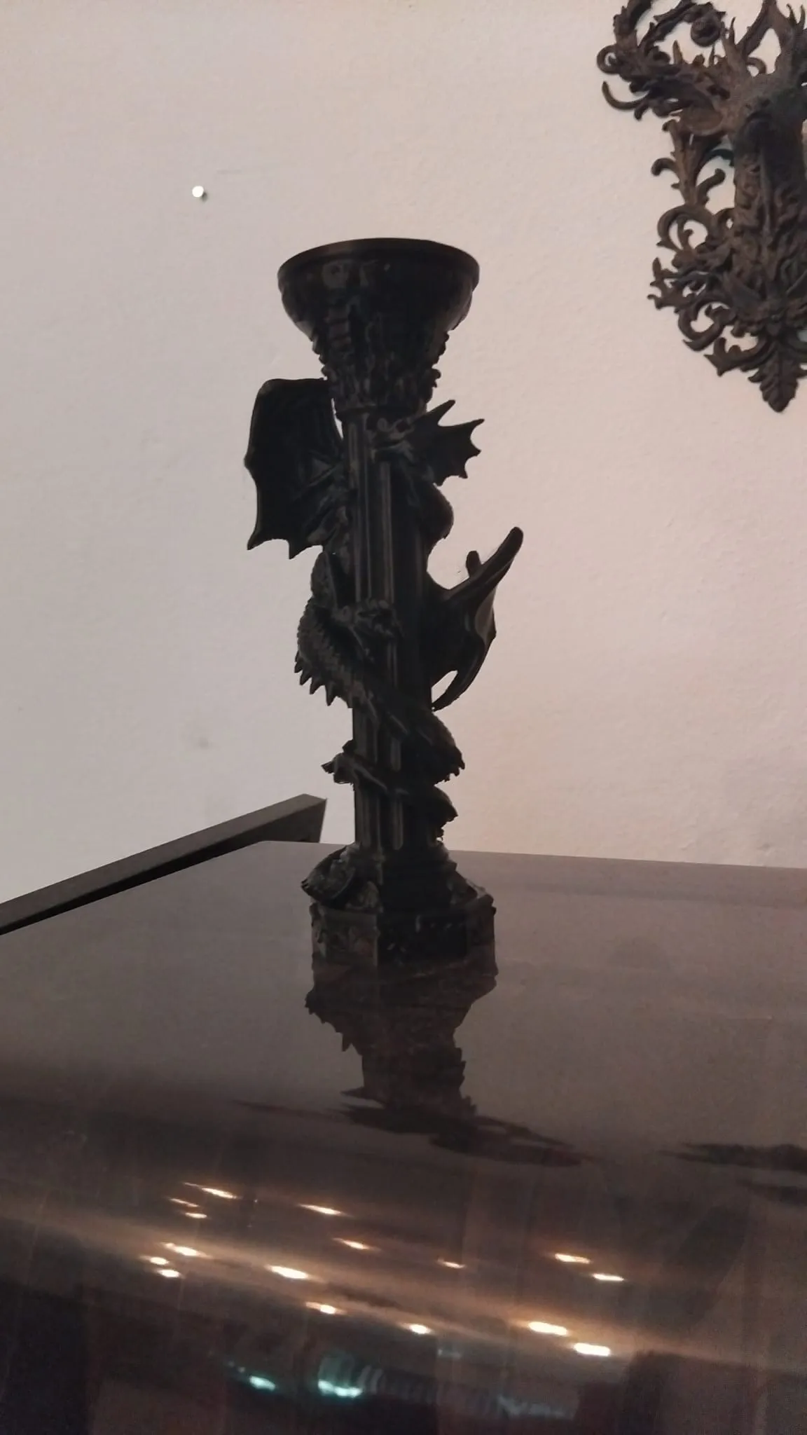 Gothic Dragon Candle Holder view 2