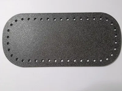 Oval crochet base with feet
