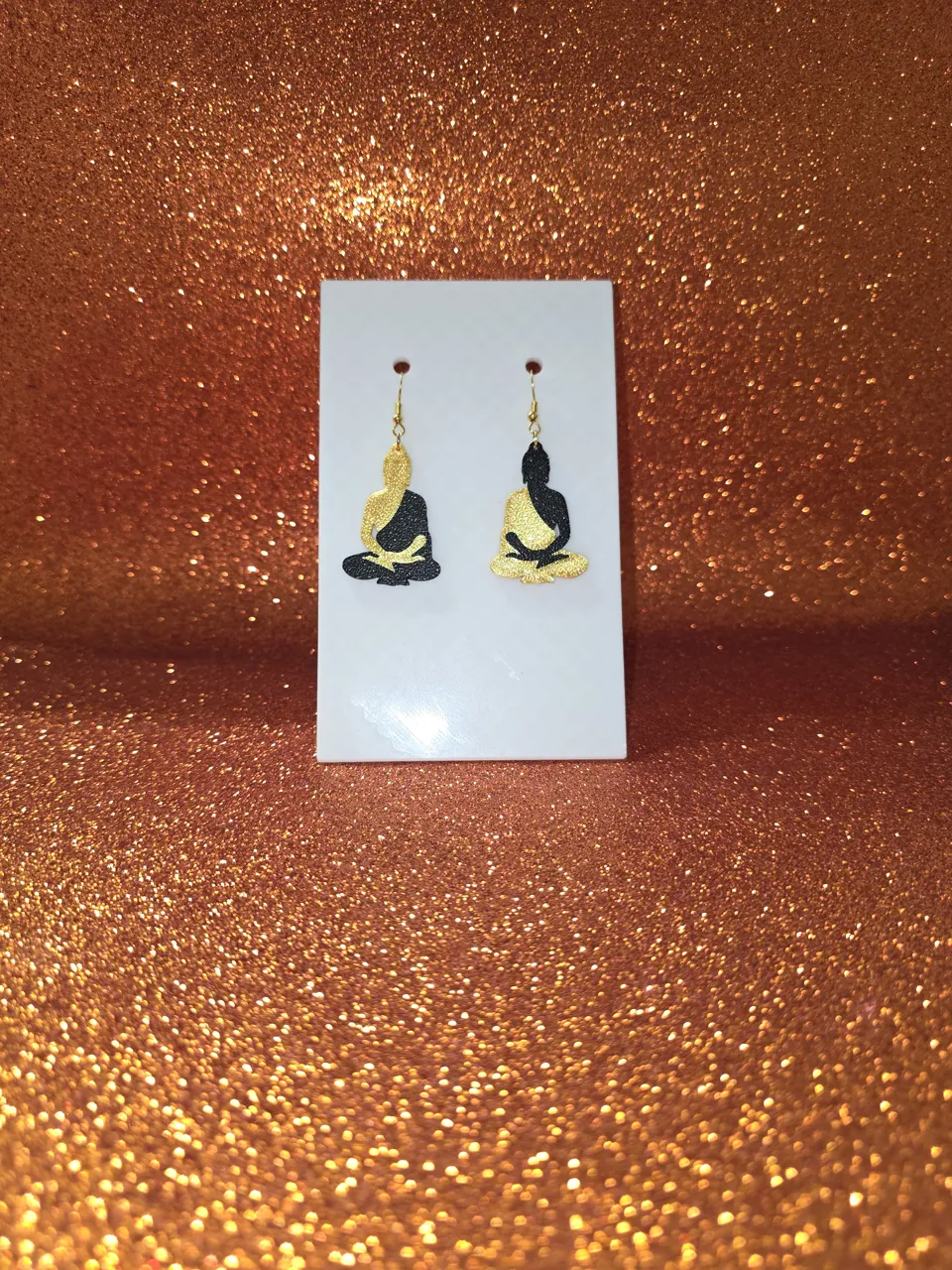 Meditation Buddha earrings view 2