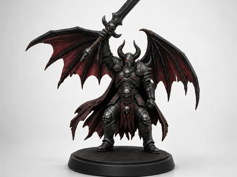 Demon king miniature with wings