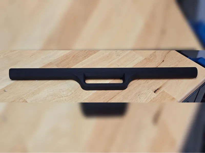 Handlebar for AMS sliding stacking shelf system