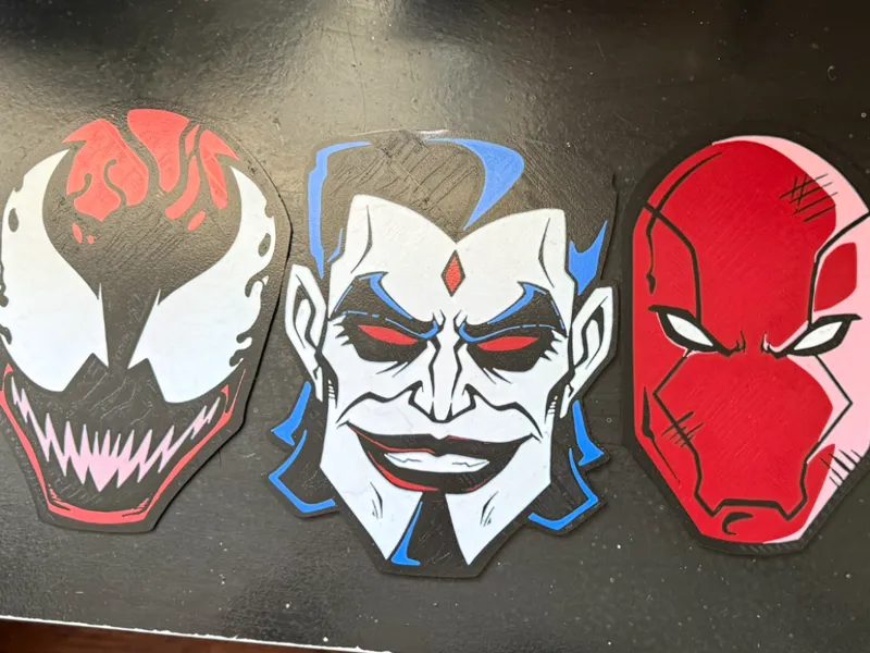 RED BLACK AND WHITE Heroes and villains N more