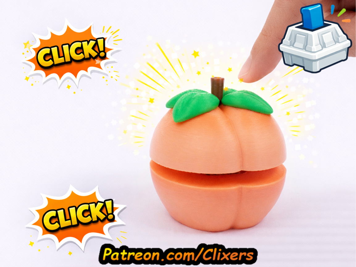 Peach Clicker Cute Fidget Toy