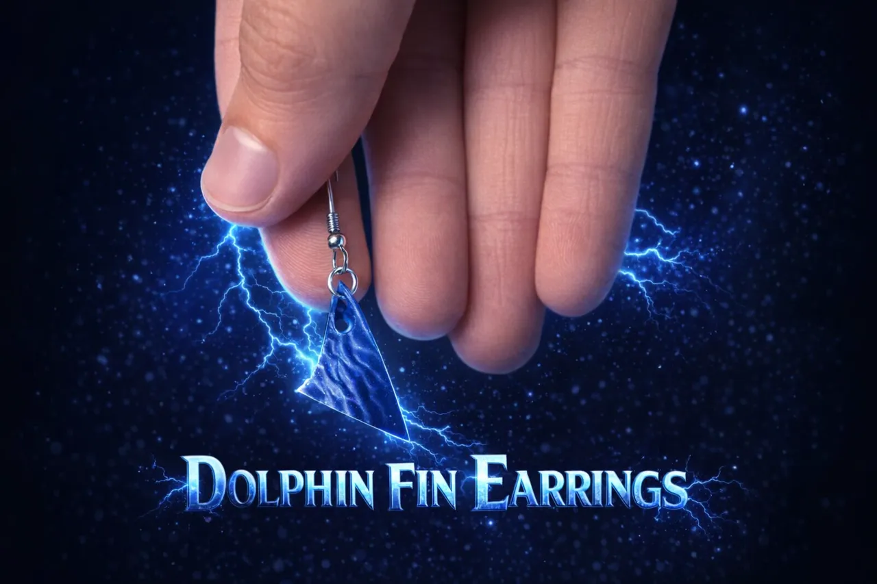 Dolphin Fin Earrings view 3