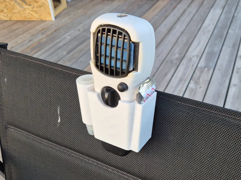 Thermacell holder with refill magazine