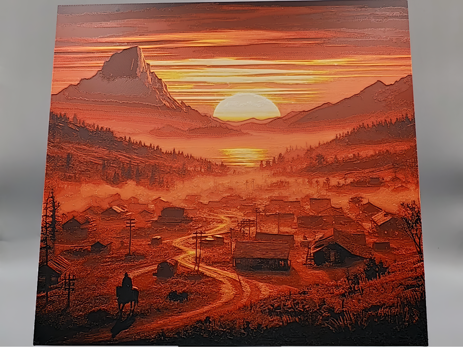 Wild West Sunrise - Hueforge