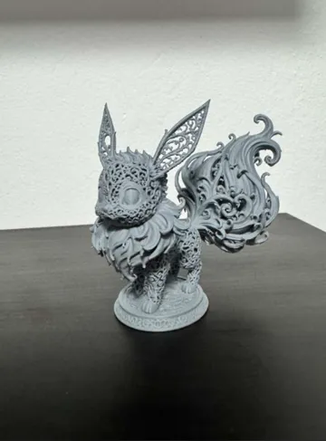 Letrero o emblema decorativo: Ornamental Filigree Eevee pokemon — vista de referencia 4