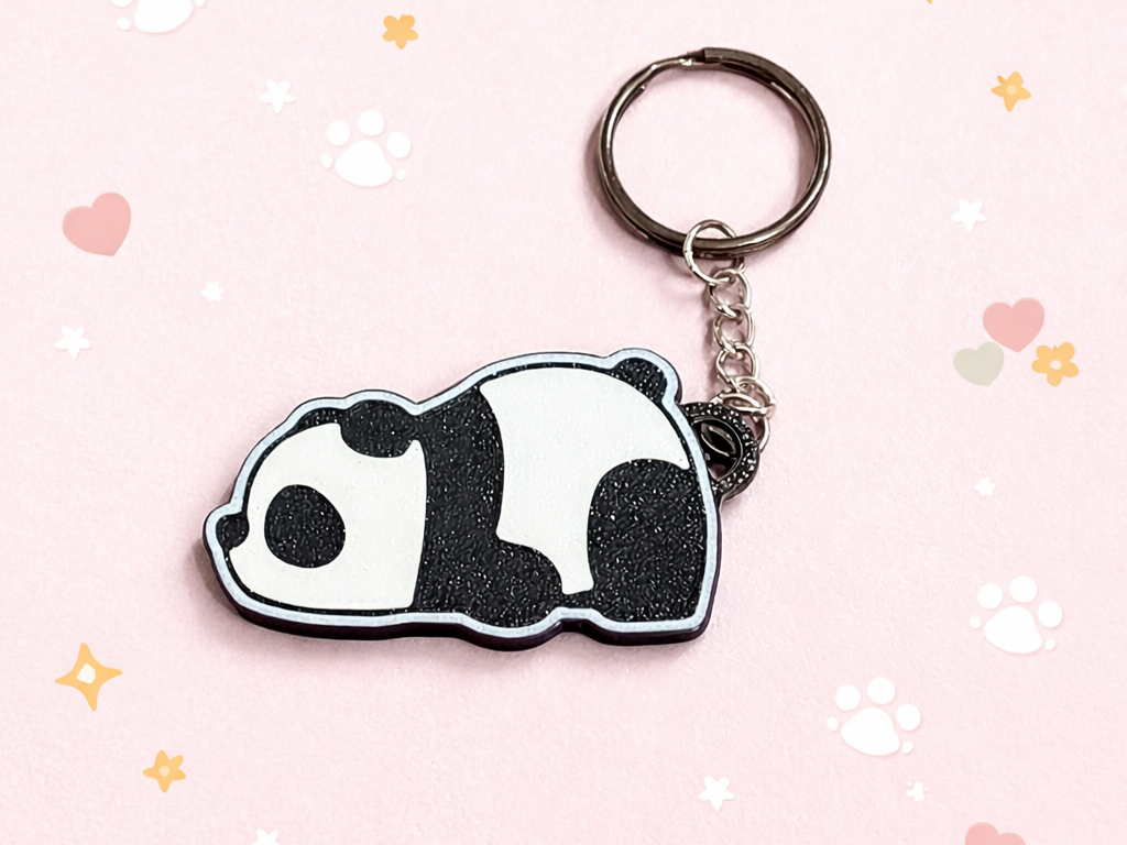 adorable panda keychain