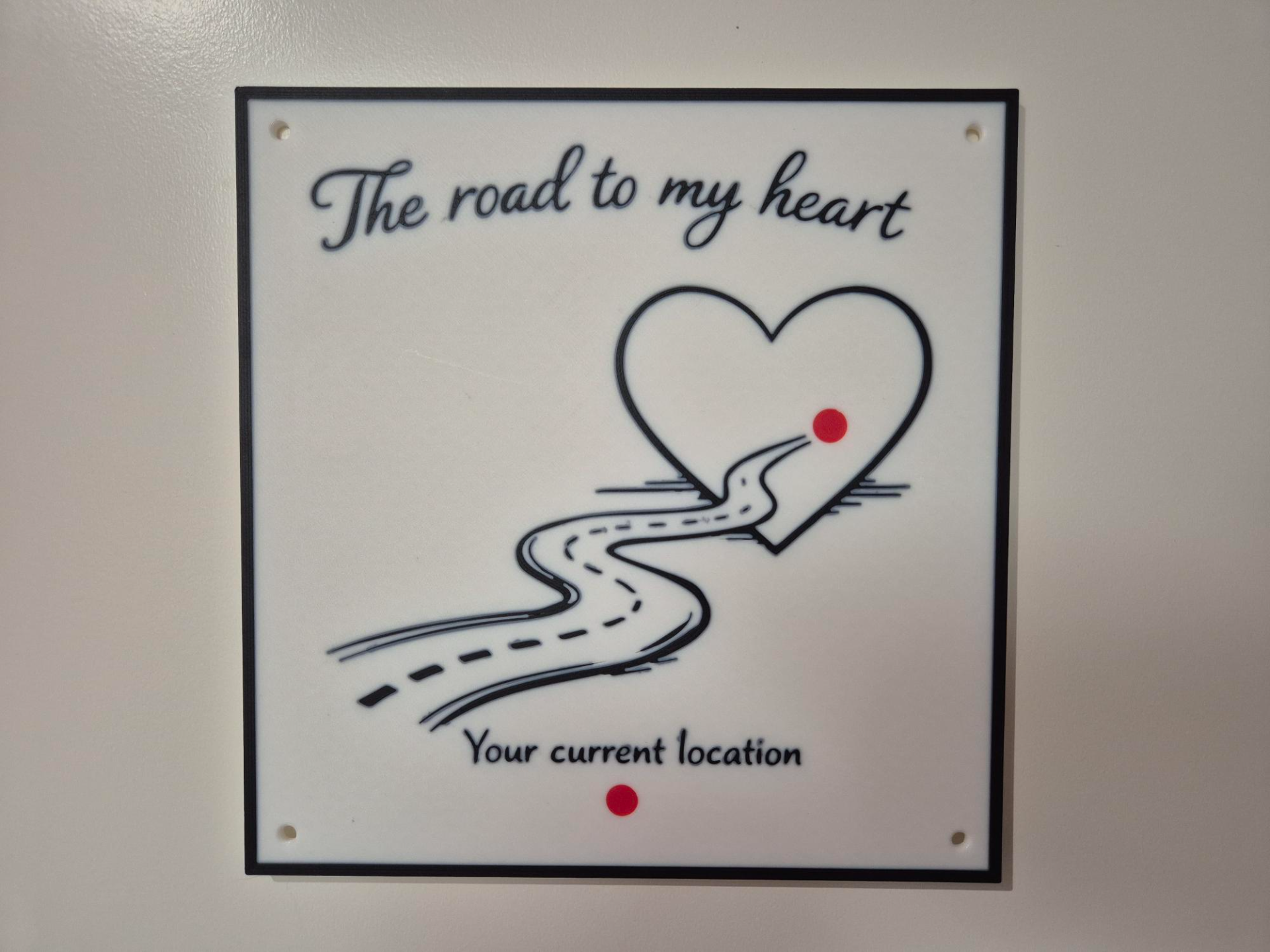 The Road to My Heart – Romantic Wall Sign