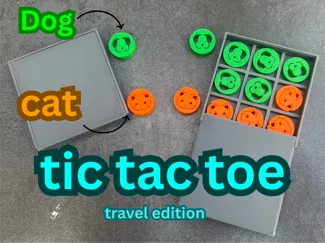 travel tic tac toe with dogs and cats