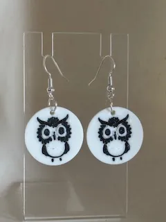 cute owl earrings view 2