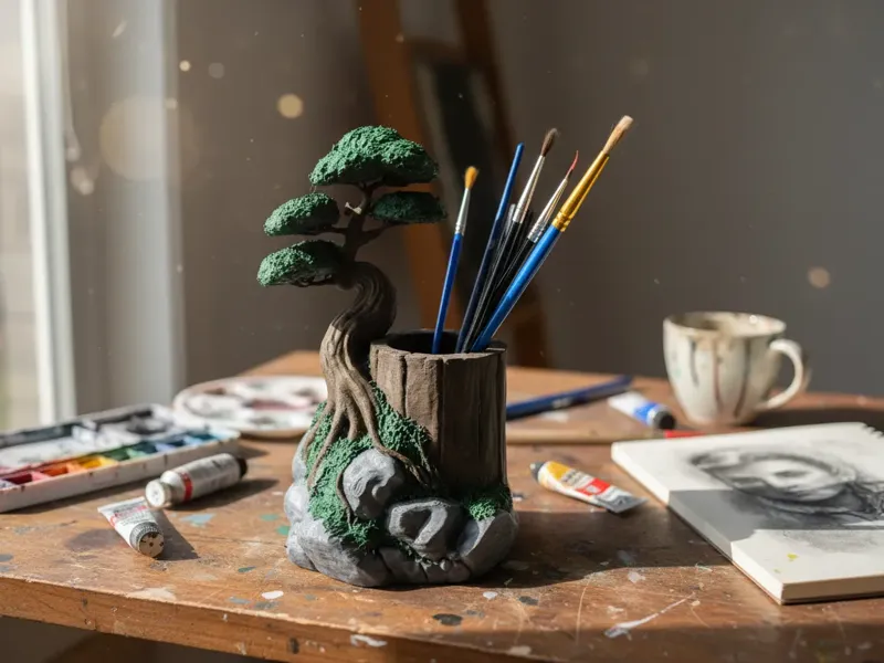 Bonsai Pencil Holder / Decorative Desk Organizer
