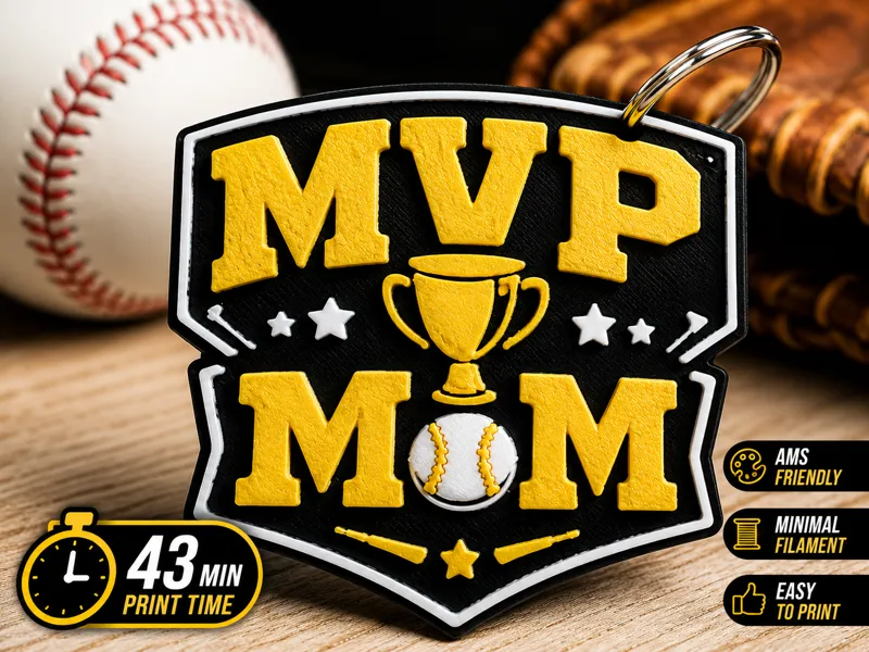 MVP Baseball Mom Keychain – Mothers Day Gift