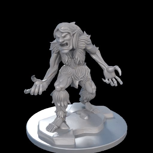 Dungeons & Dragons Frameworks Ice Troll 3D Model 