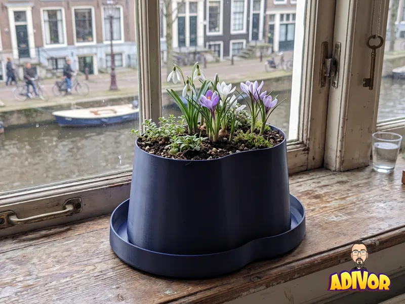 Modern Organic Flow Vase Planter 