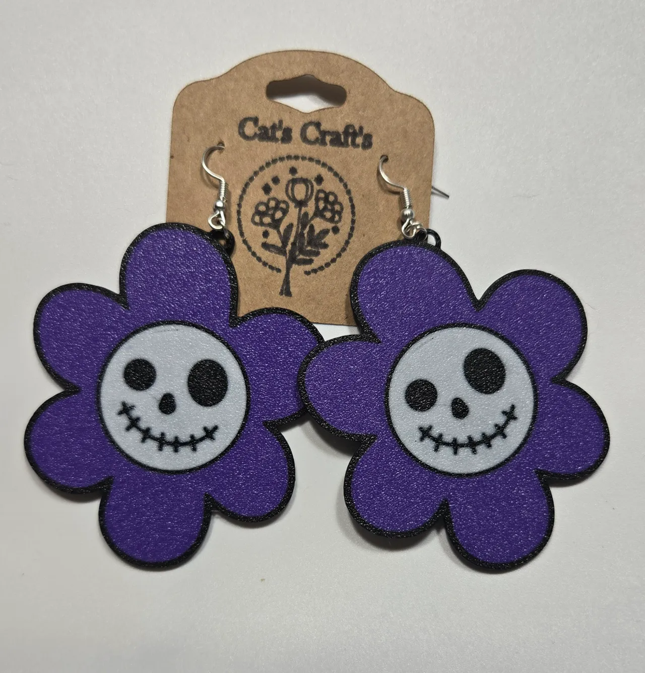 Halloween skull Earrings view 2