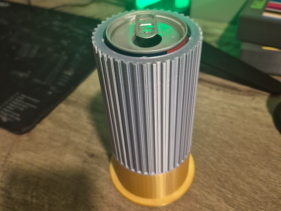 12oz RedBull Reloadable Shotgun Koozie(single can)