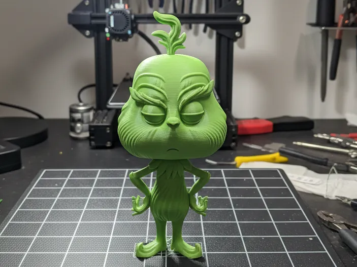 Grinch toy figurine - Modeled after a Funko Pop