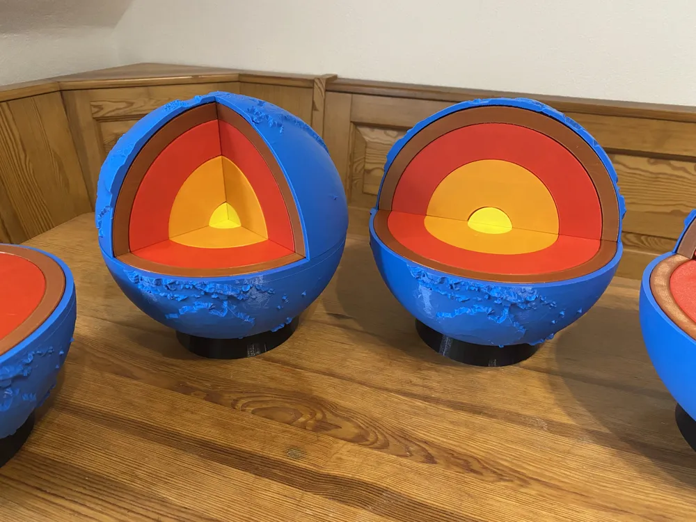 Structure of the Earth - Free 3D Print Model - MakerWorld