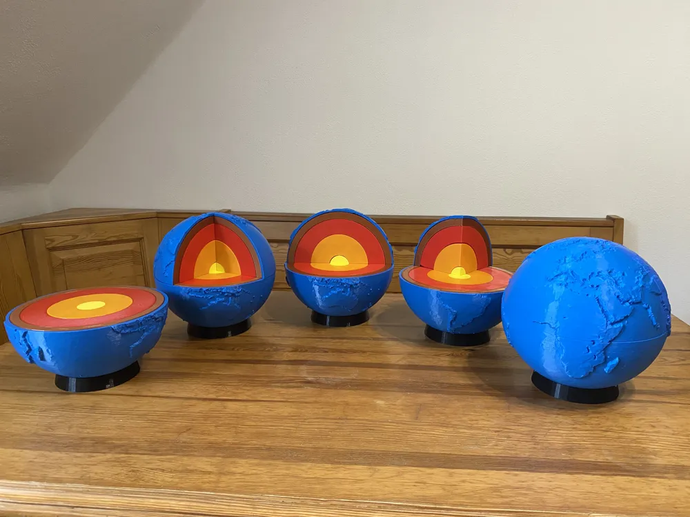 Structure of the Earth - Free 3D Print Model - MakerWorld