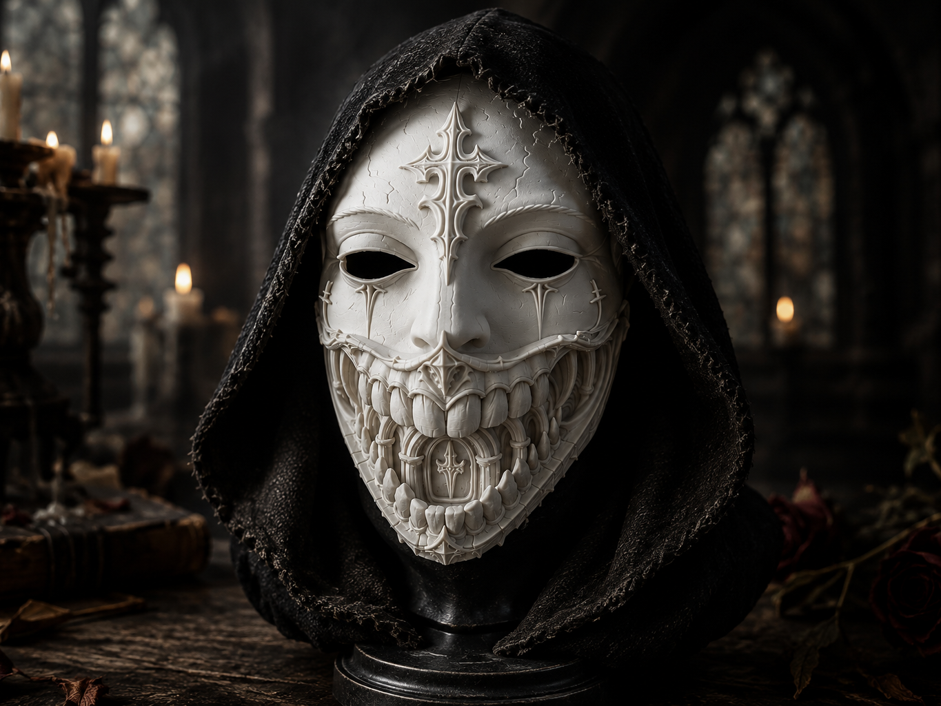 Masked Wraith – Wearable Horror Mask - 1