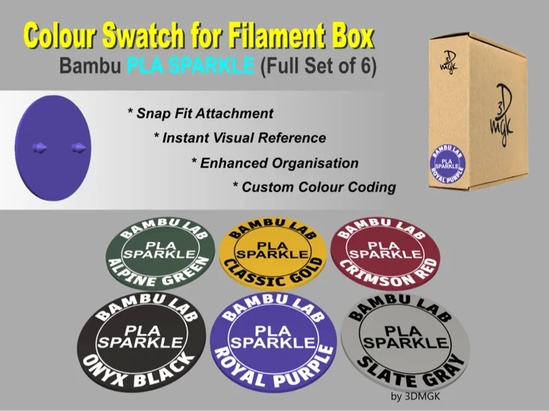 Filament Box Swatch - Bambu PLA SPARKLE