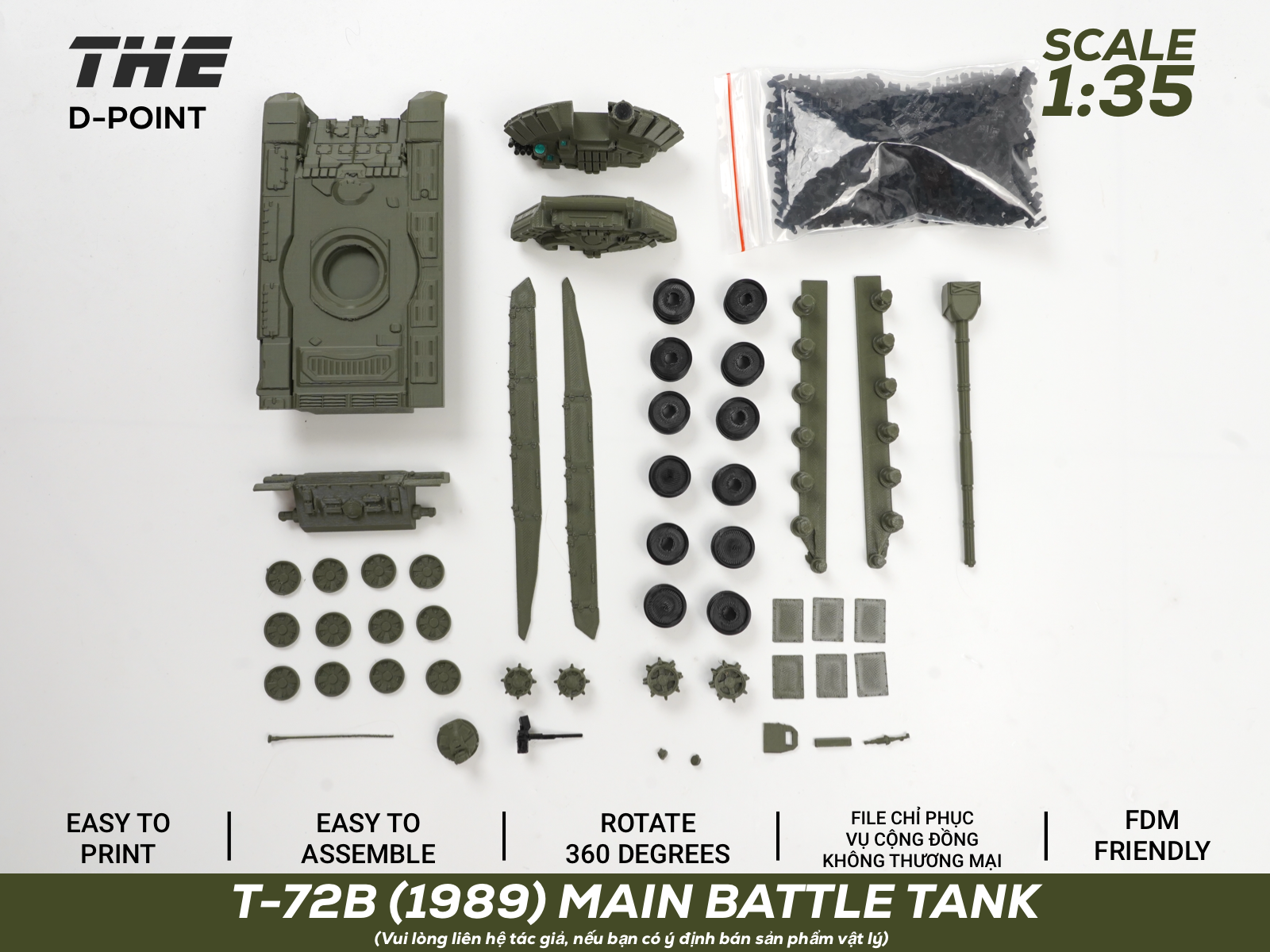 T-72B 1989 MBT |1:35 Scale| Workable Tracks - 1
