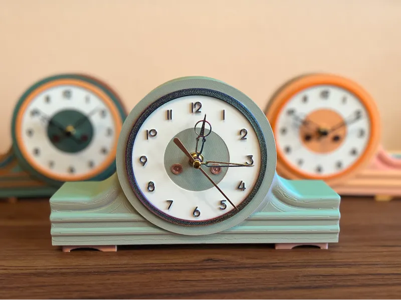 Modern Retro Art Deco Clock