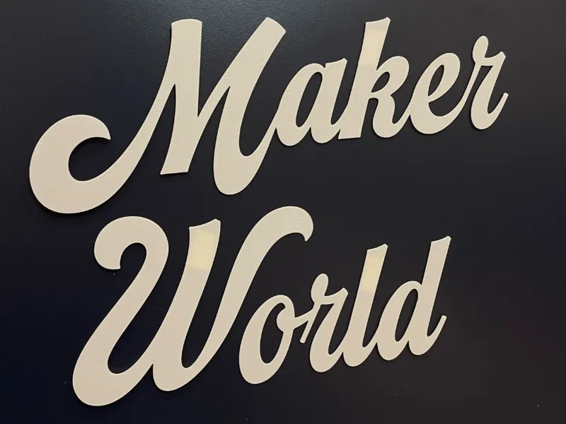Maker World Signboard - Stick-on Marker Sign
