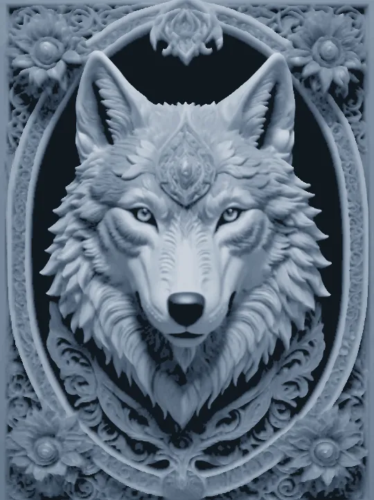 Celestial Wolf King - HueForge