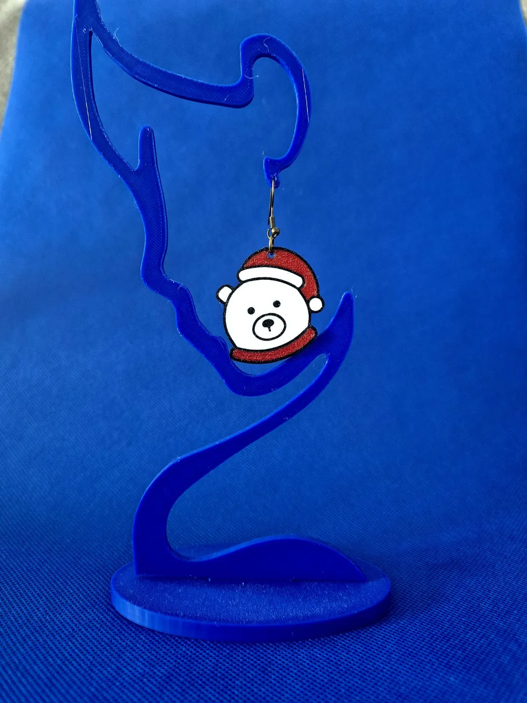 Multicolor Christmas Bear Earrings view 2