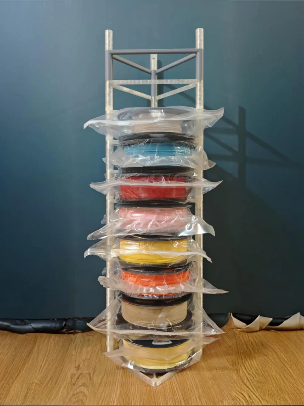 Stackable Spool Rack Tower - Free 3D Print Model - MakerWorld