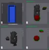 Multicolor flower, single piece and assembly versions