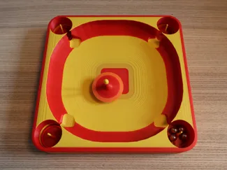 Jeu de bille avec toupie