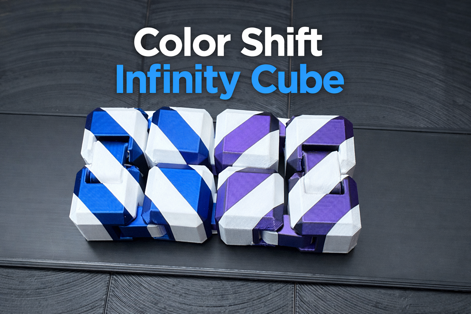 Miniatura 2 do modelo 3D Angled dual tone Infinity Cube Fidget Desk Toy