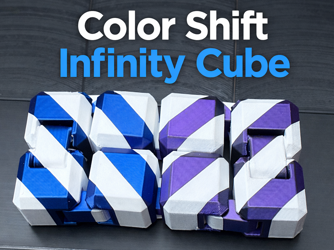 Angled dual tone Infinity Cube Fidget Desk Toy