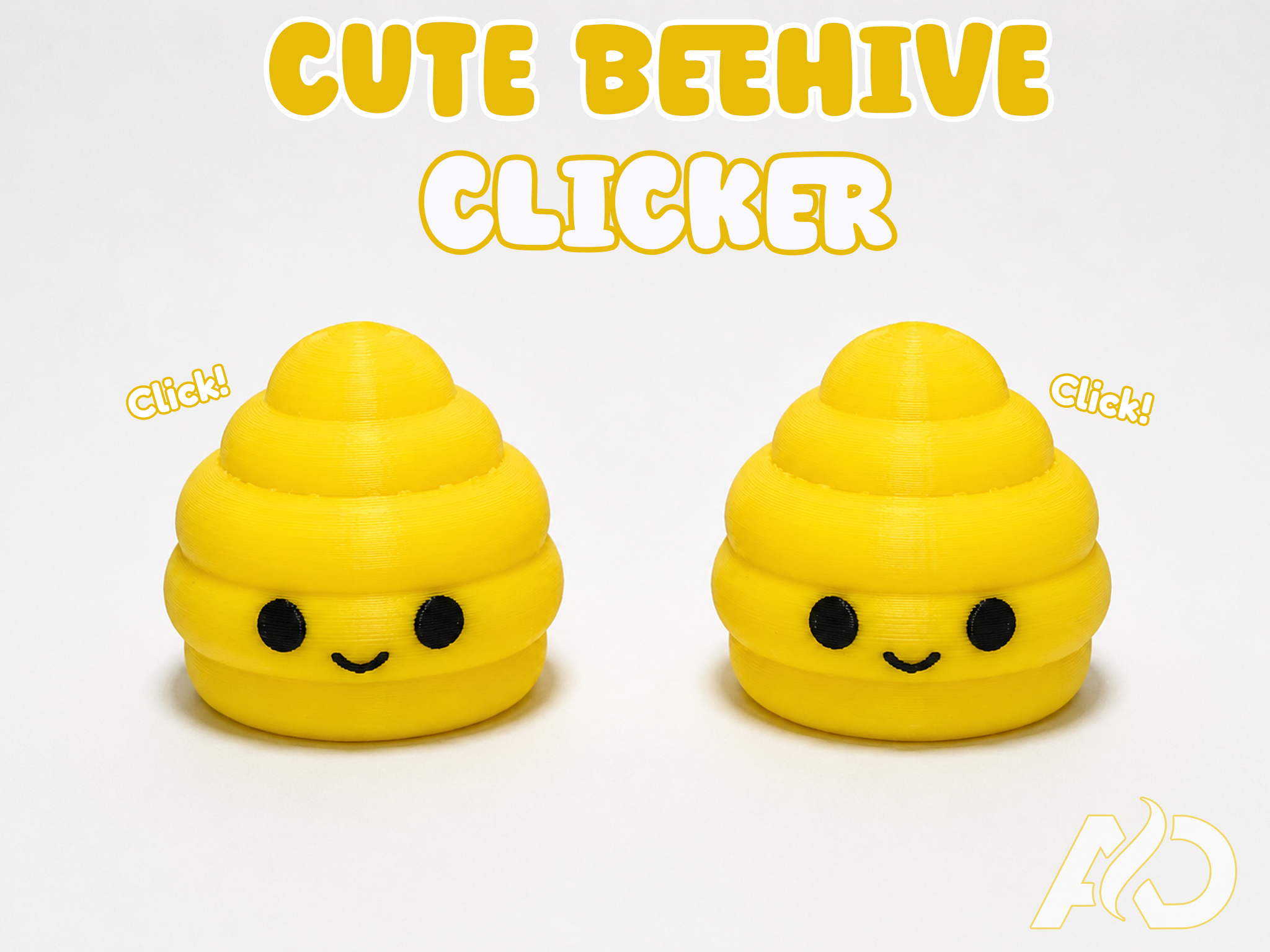 Miniatura 2 do modelo 3D CUTE BEEHIVE CLICKER