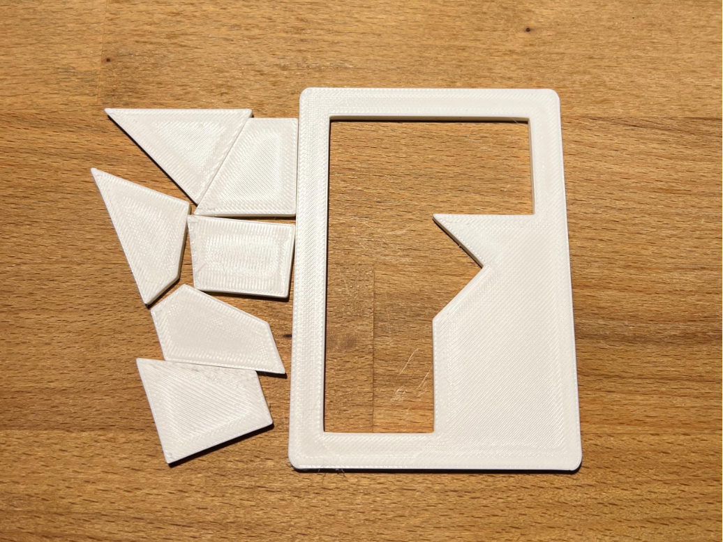 Tangram Alphabet Puzzle F letter