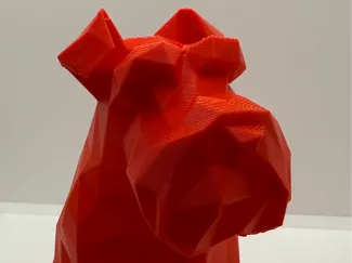 Schnauzer dog low poly