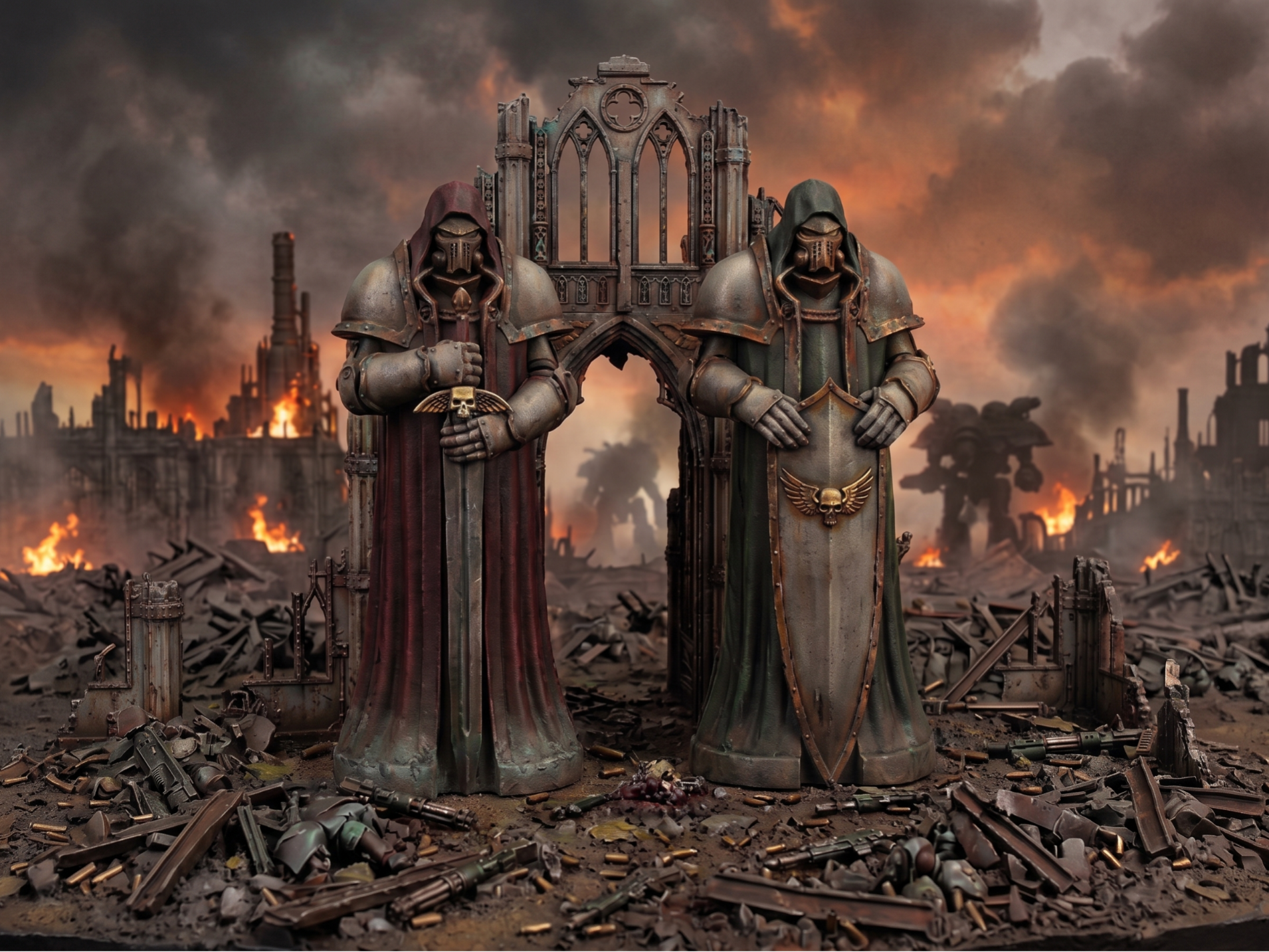 Grimdark Sentinels Statues - Wargaming Terrain - 3D printed Architecture, in stock in India