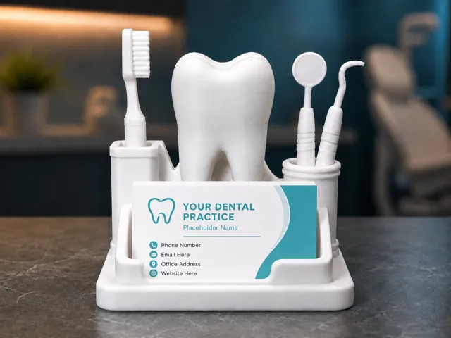Dentist Business Card Holder - Tooth Organizer